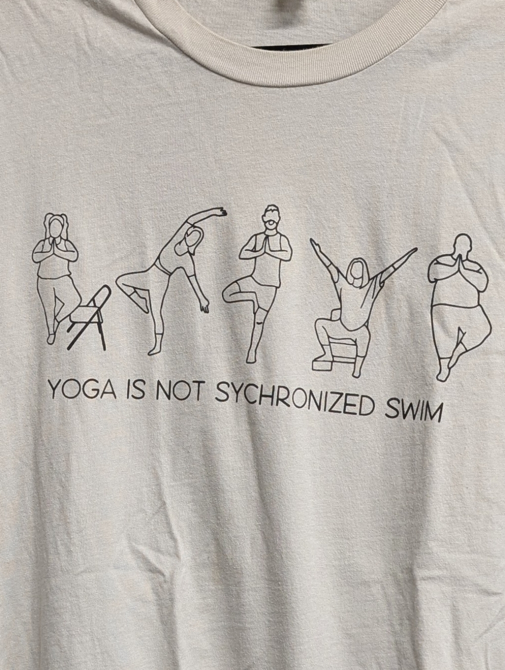 Yoga Is Not Synchronized Swim - Cream Off-White XL Unisex Tee